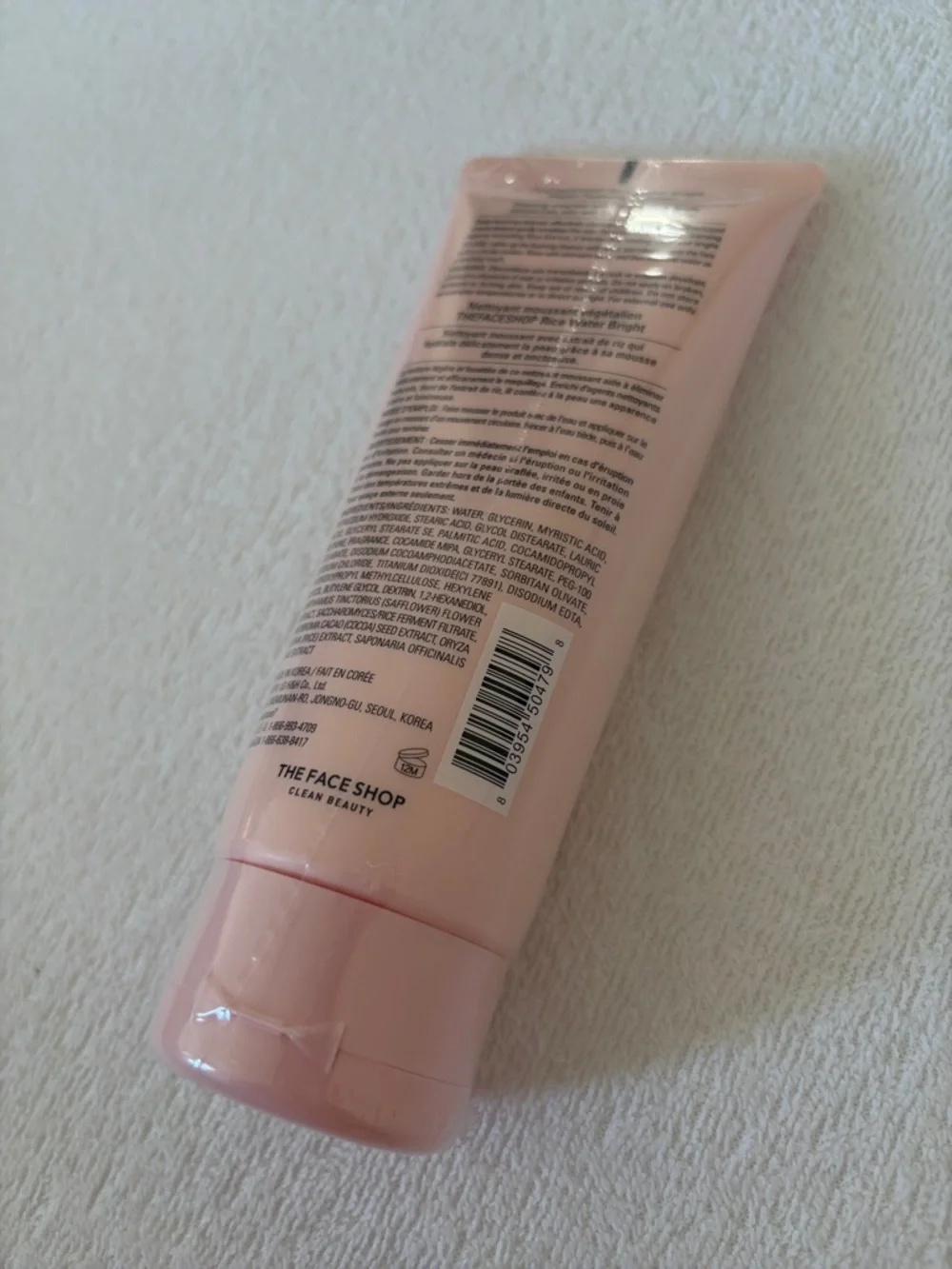 The Face Shop Rice Water Bright Vegan Foaming Cleanser - Pink